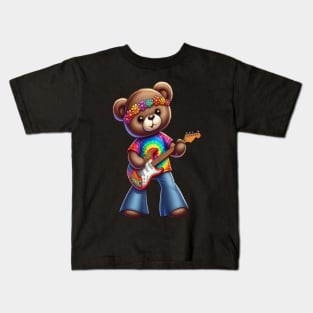 Hippie Bear Kids T-Shirt